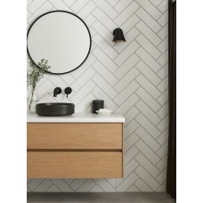 Neptune 1000 grout line white herringbone